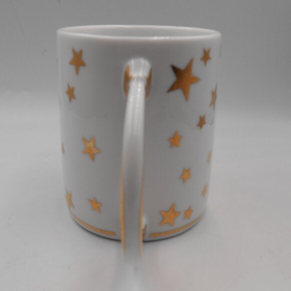 VINTAGE C & R STARS WHITE & GOLD WITH STAR DREAM WISH DESIGN COFFEE TEA MUG CUP - Picture 2 of 8